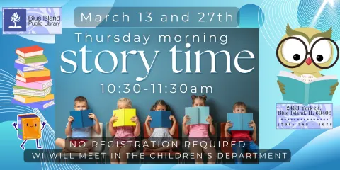 STORY TIME: READ A STORY AND MAKE A SMALL CRAFT, NO REGISTRATION IS REQUIRED. THANK YOU FOR PARTICIPATING IN OUR PROGRAMING.