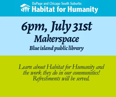 Learn about Habitat for Humanity and the work they do in our communities! Refreshments will be served.