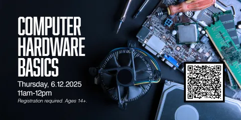 Thumbnail containing program info and an image of disassembled computer parts in the background.