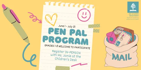 Kids Summer Pen Pal Program June 1 - July 31