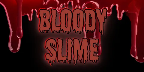 bloody red drippy slime