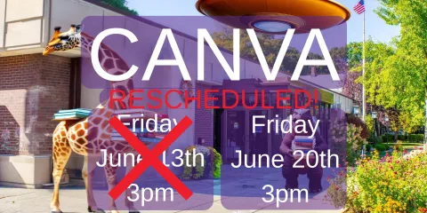 Canva Basics will be held on Friday 20th at 3pm.