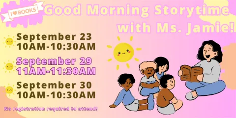 No registration required to attend good morning storytime