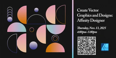 Thumbnail with abstract vector illustration and program information.