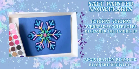 Salt Painted Snowflakes
