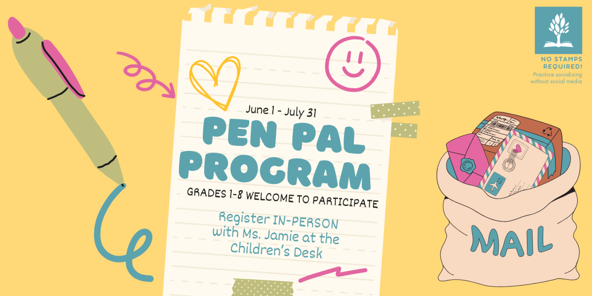 Kids Summer Pen Pal Program June 1 - July 31