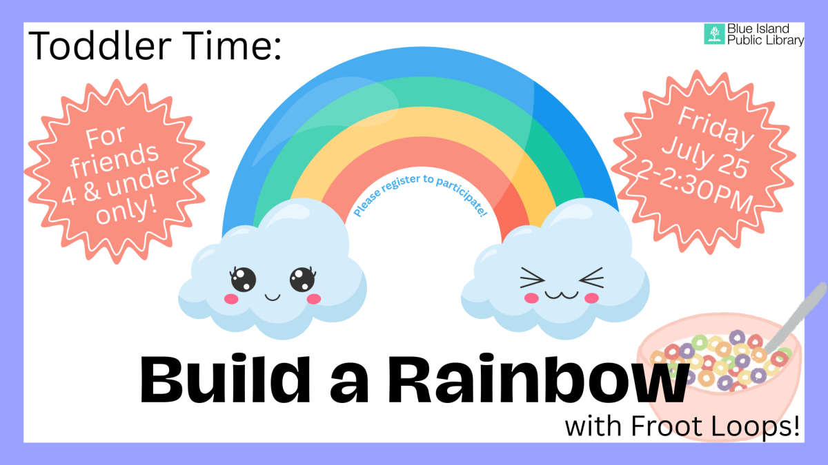 Toddler Time Build a Rainbow with Fruit Loops Friday July 25 2-2:30PM Must register to participate