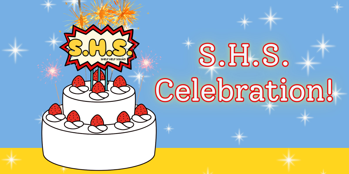 shs logo cake with sparkles
