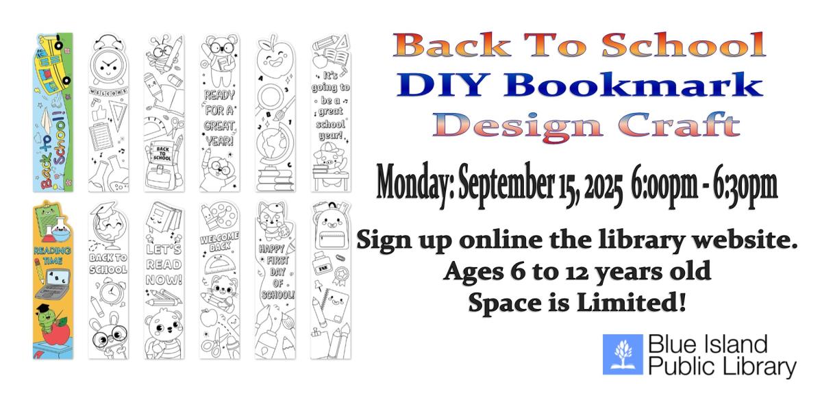 Back To School Bookmark Decorating Craft / September 15, 2025