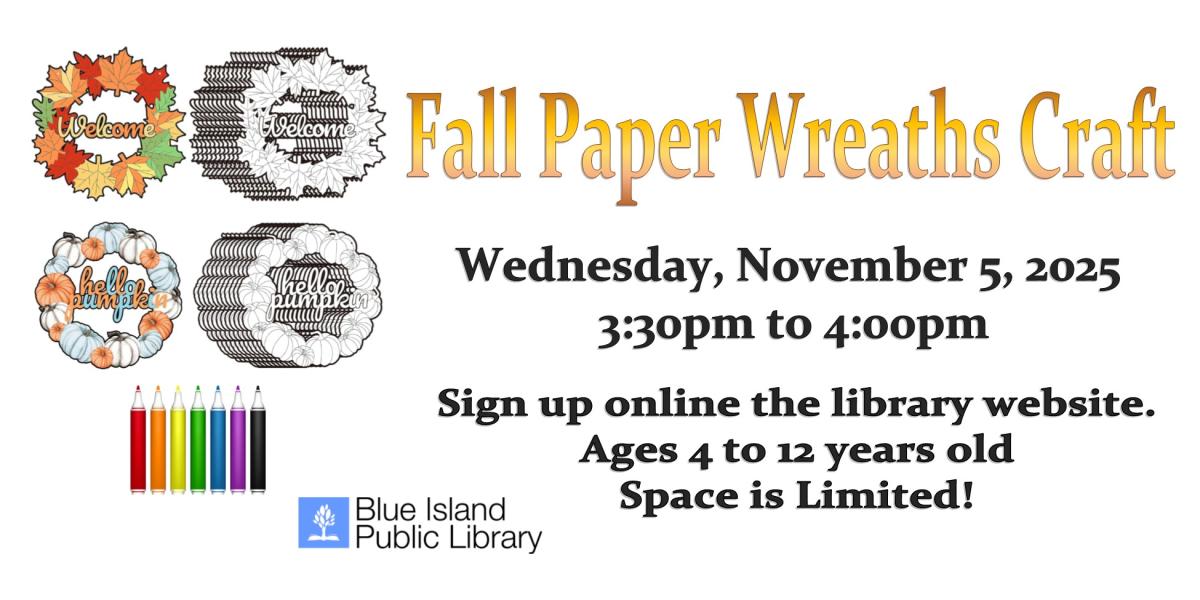 Fall Wreath Decorating Craft / November 5, 2025 @ 3:30pm
